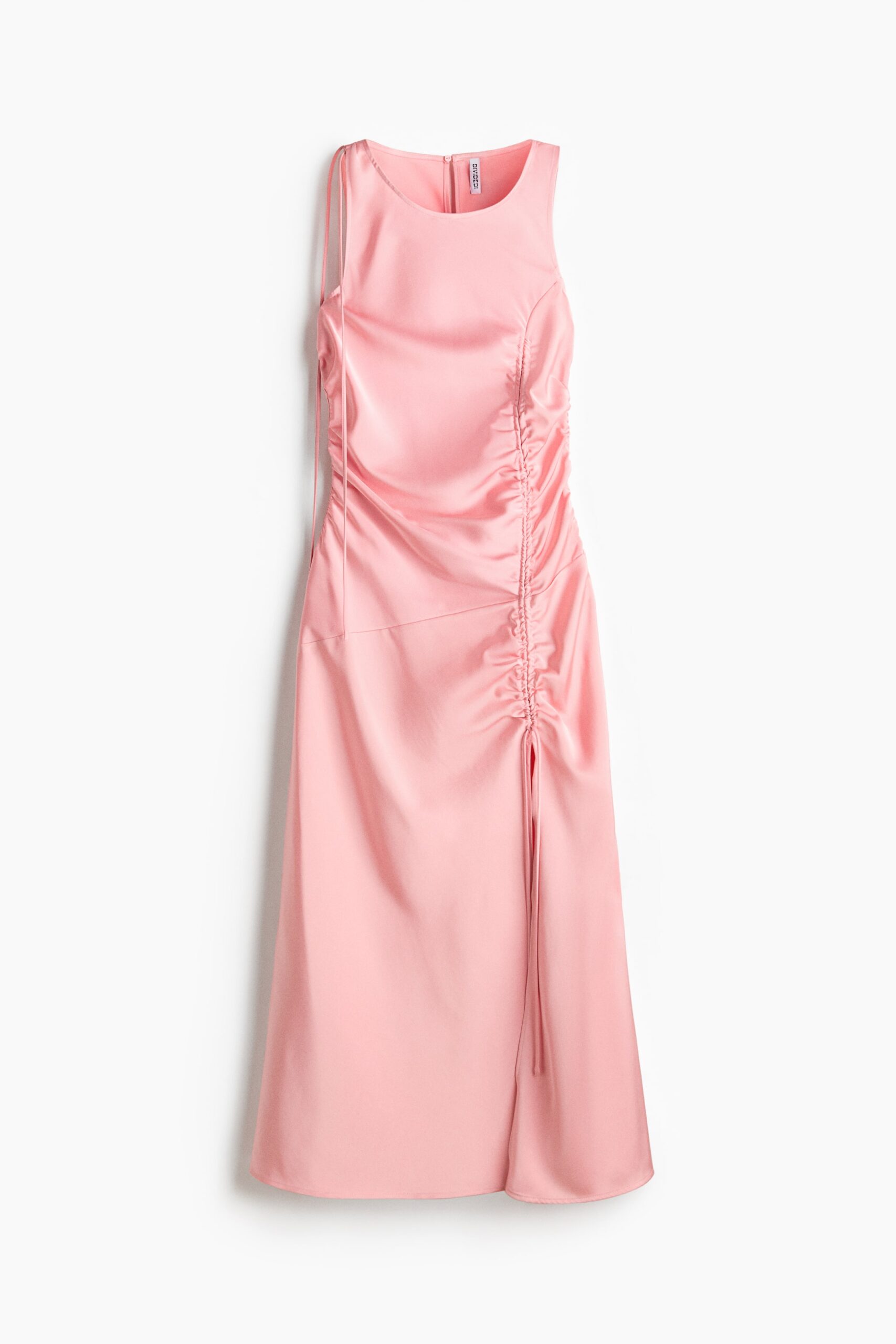 Drawstring-detail satin dress - Image 4